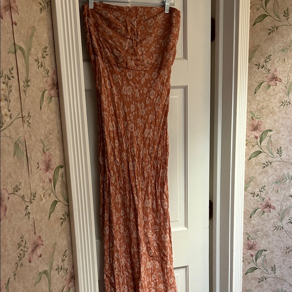 Aeropostale Rust Floral Maxi Dress
